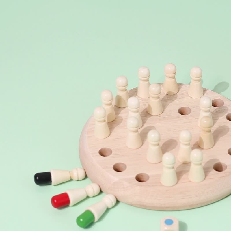 Wooden Memory Chess Game – Educational Puzzle Toy for Kids, Focus & Matching Skill Builder