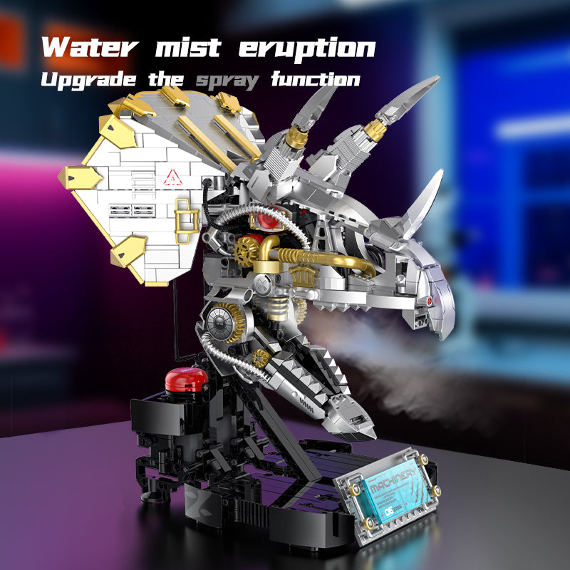 Cyber Triceratops Head Model | 928 Pieces