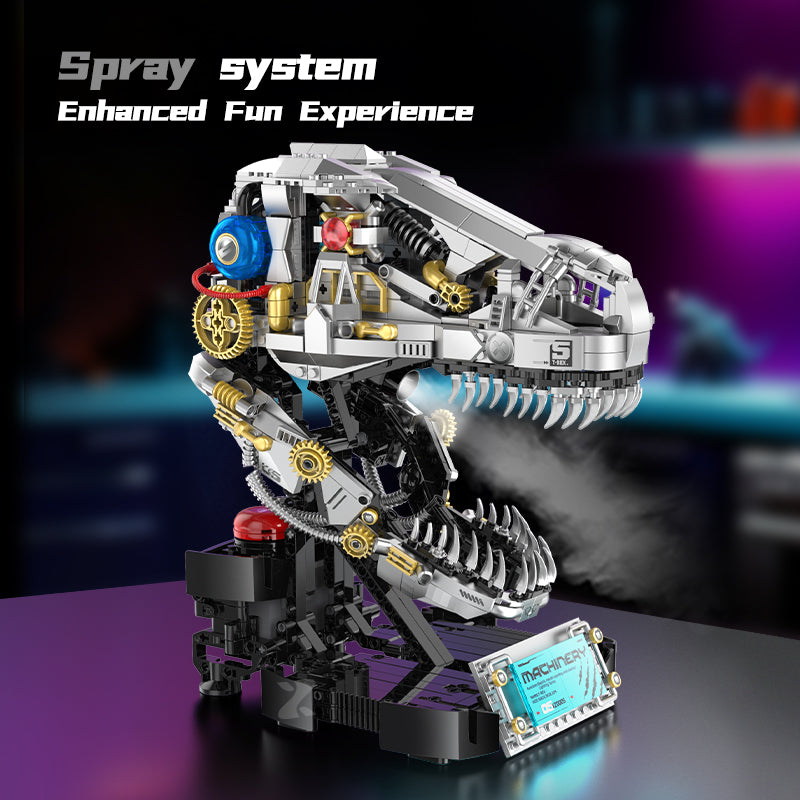 Cyber T-Rex Head Model Kit | 918 Pieces