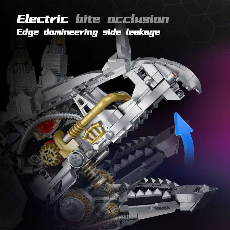 Cyber Triceratops Head Model | 928 Pieces
