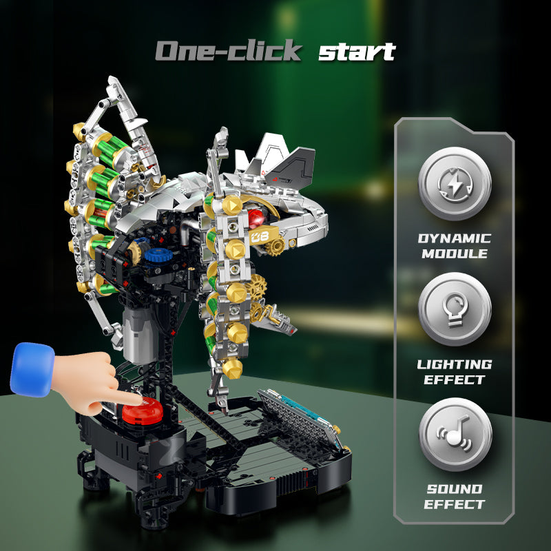 Cyber DinoMecha Head Building Set | 954 Pieces