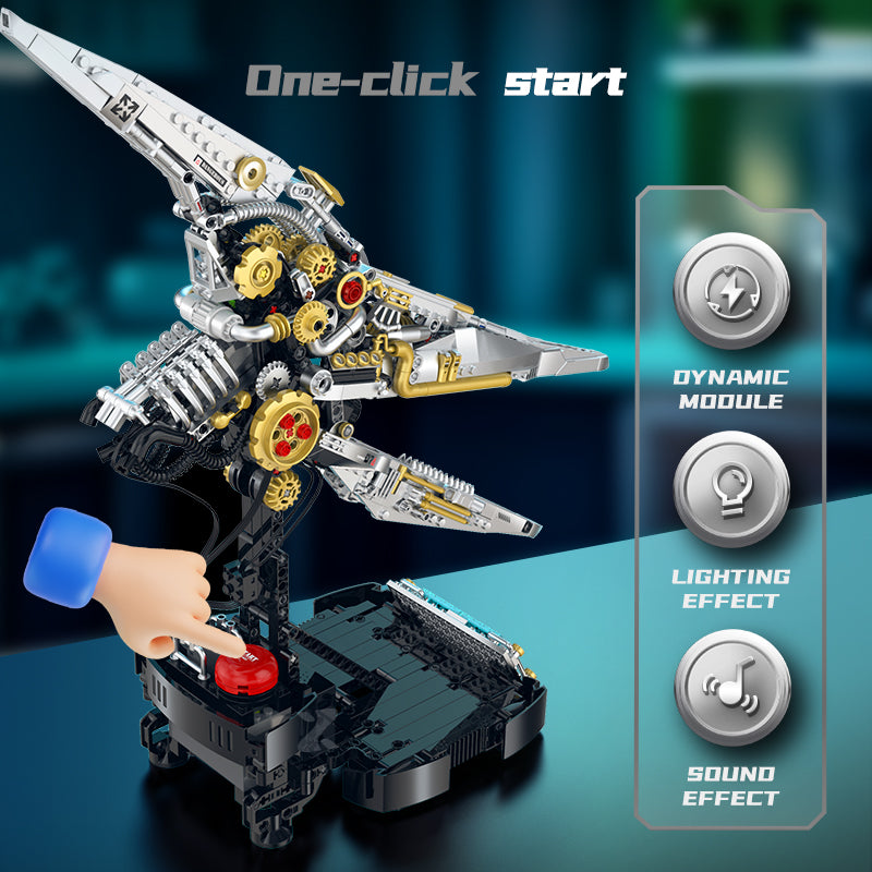 Cyber Pterosaur Head Model | 894 Pieces