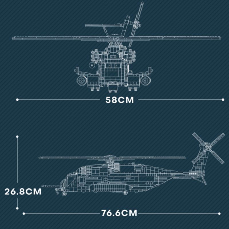 CH-53 Transport Helicopter - 2191 Piece Building Set