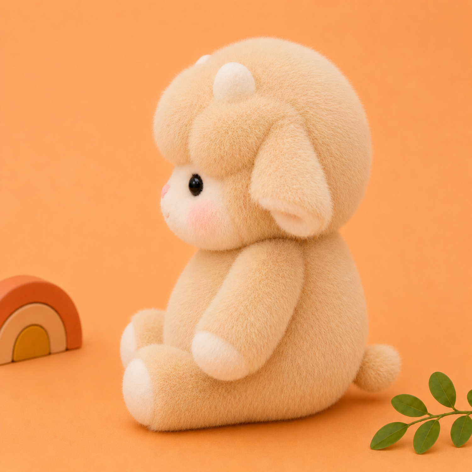 Mojibricks 45CM Milo the Sand Lamb Plush Toy – Giant Ultra-Soft Cloud-Touch Stuffed Animal – Large Cuddle Companion for Ages 4+