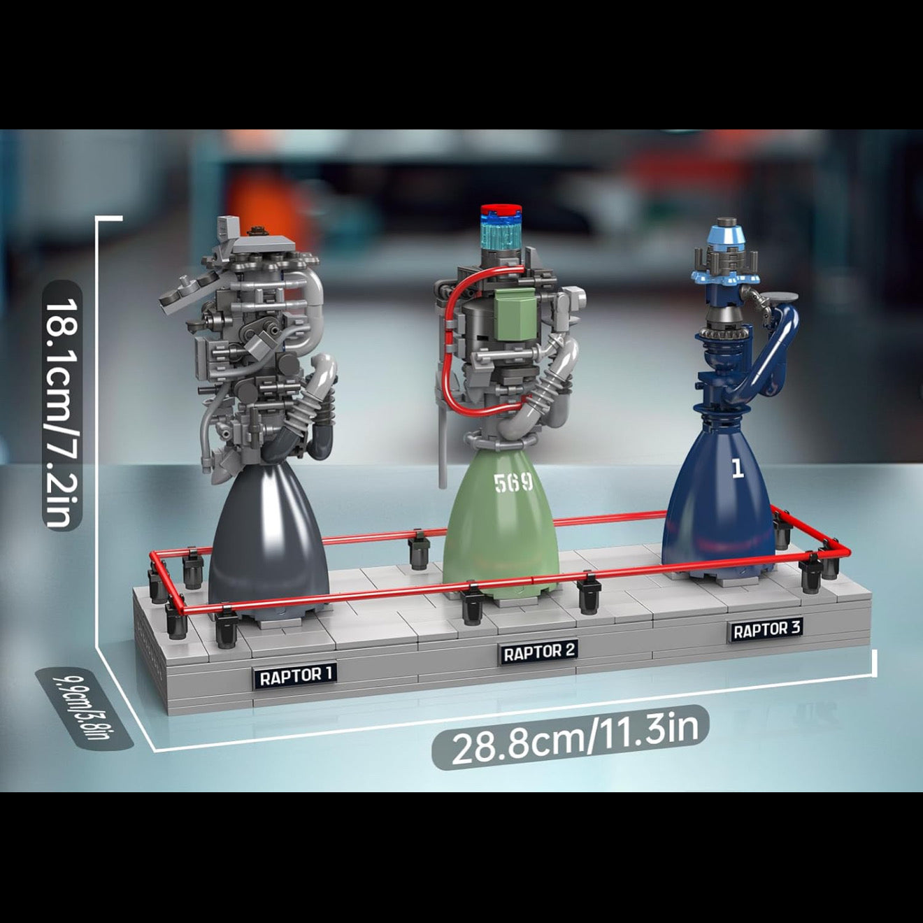 Methalox Rocket Engine Display Set | 496 Pieces