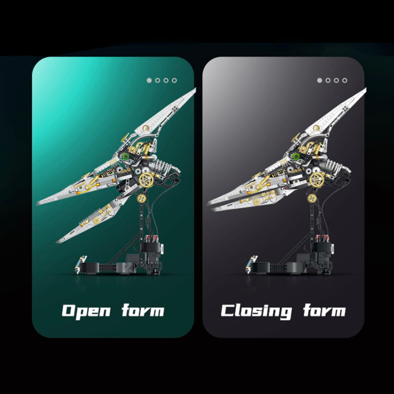 Cyber Pterosaur Head Model | 894 Pieces