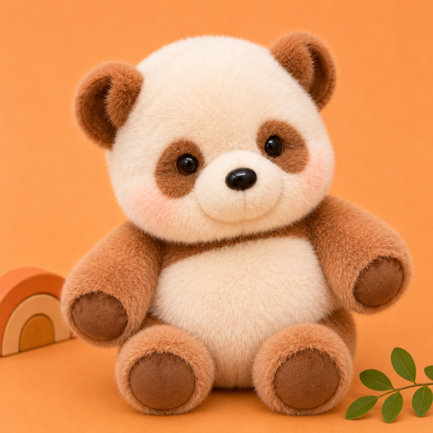 Mojibricks 45CM Bari the Brown Panda Plush Toy – Giant Ultra-Soft Cloud-Touch Stuffed Animal – Large Cuddle Companion for Ages 4+