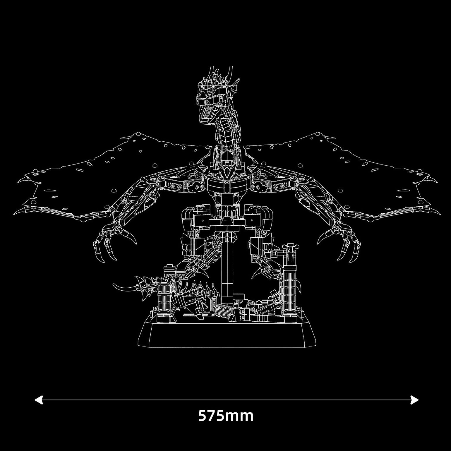 Inferno Dragon Set - MOC Building Kit - 1738 Pcs