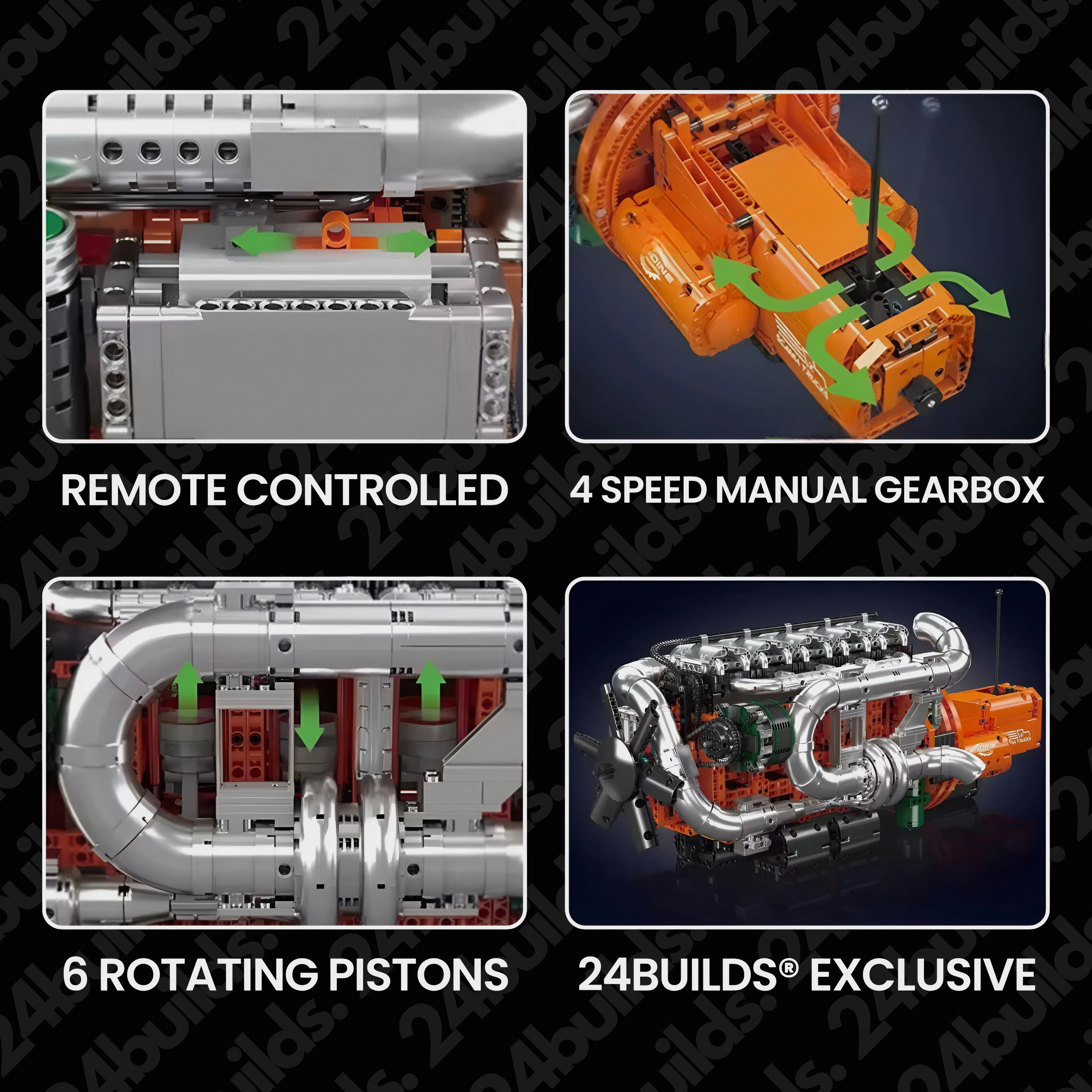 Ultimate Inline-6 Truck Engine Model | 3236 Pieces
