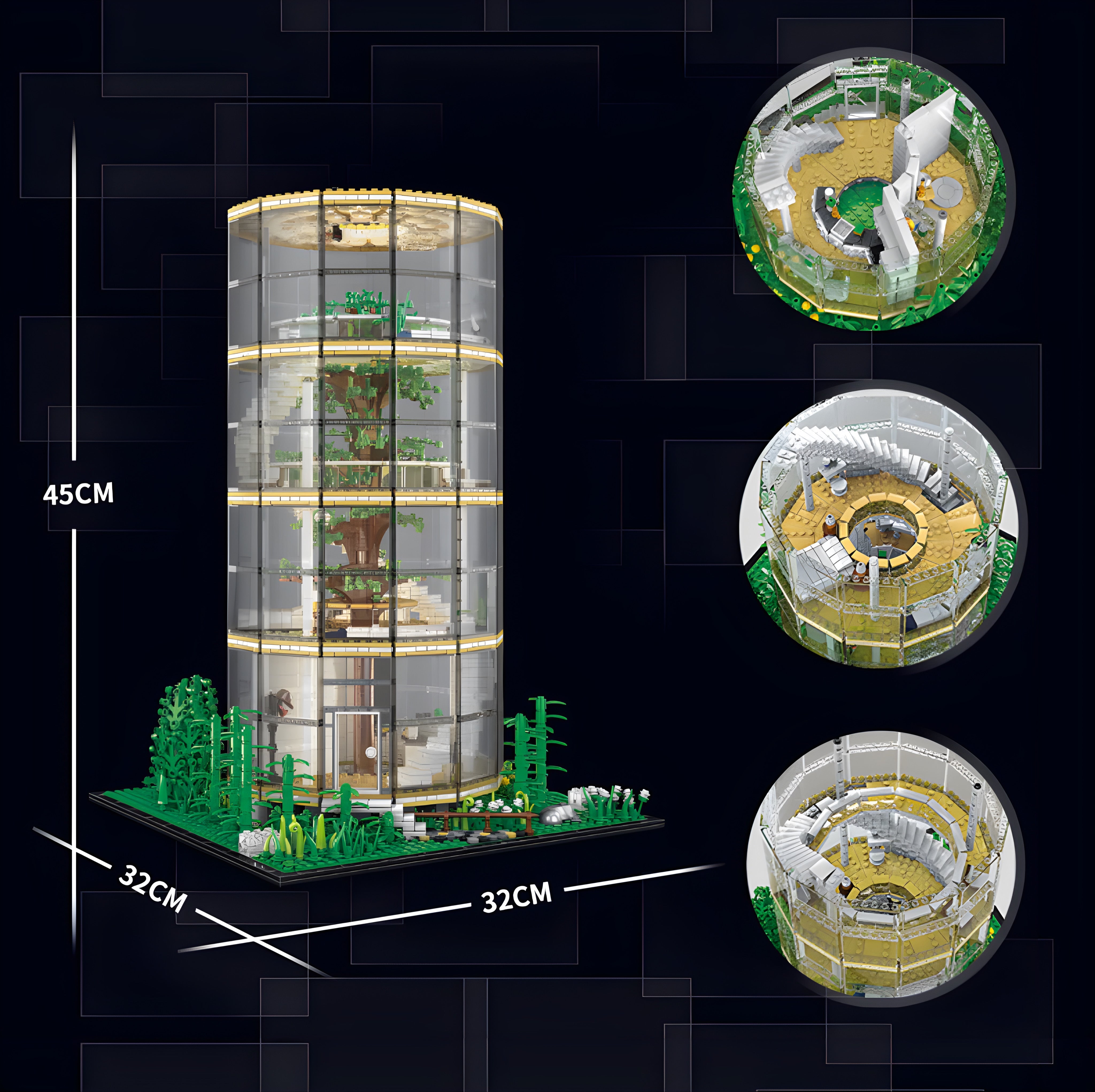 Glass Dome Tree House | 3495pcs