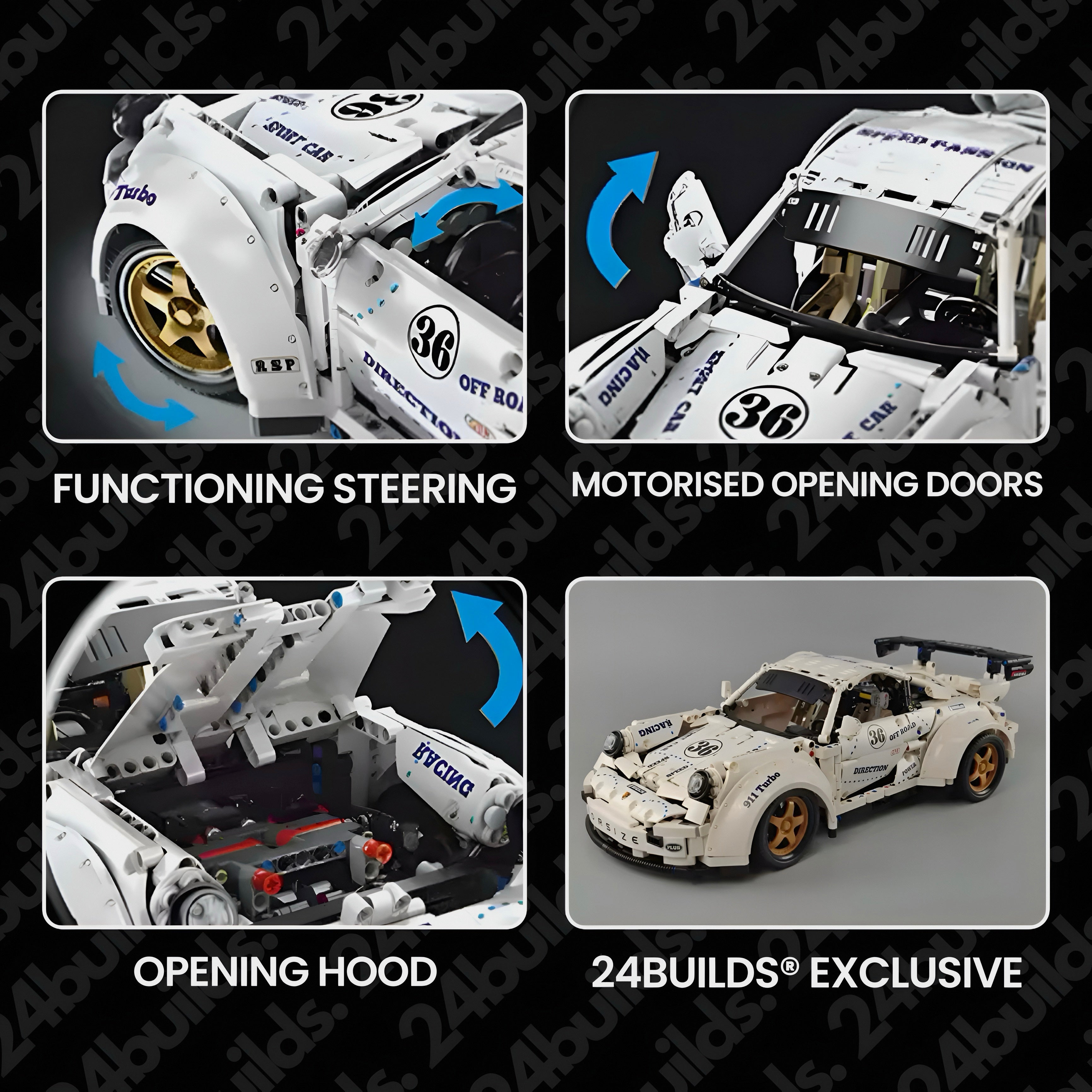 Remote-Controlled GT2 RS Widebody Model | 2126 Pieces