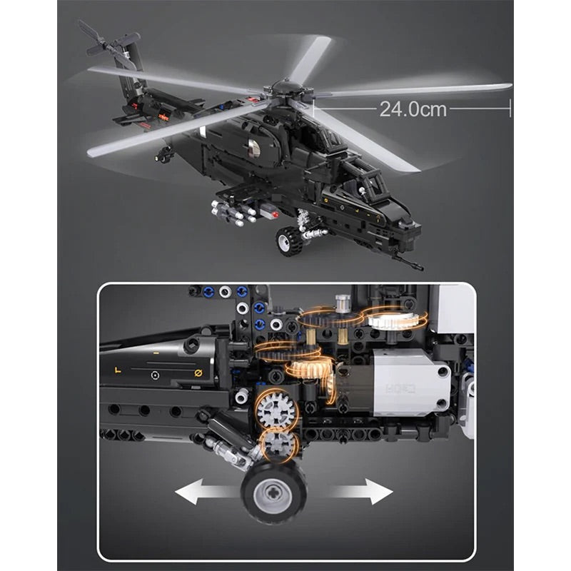 992-Piece Remote-Controlled CAIC Z-10 Helicopter