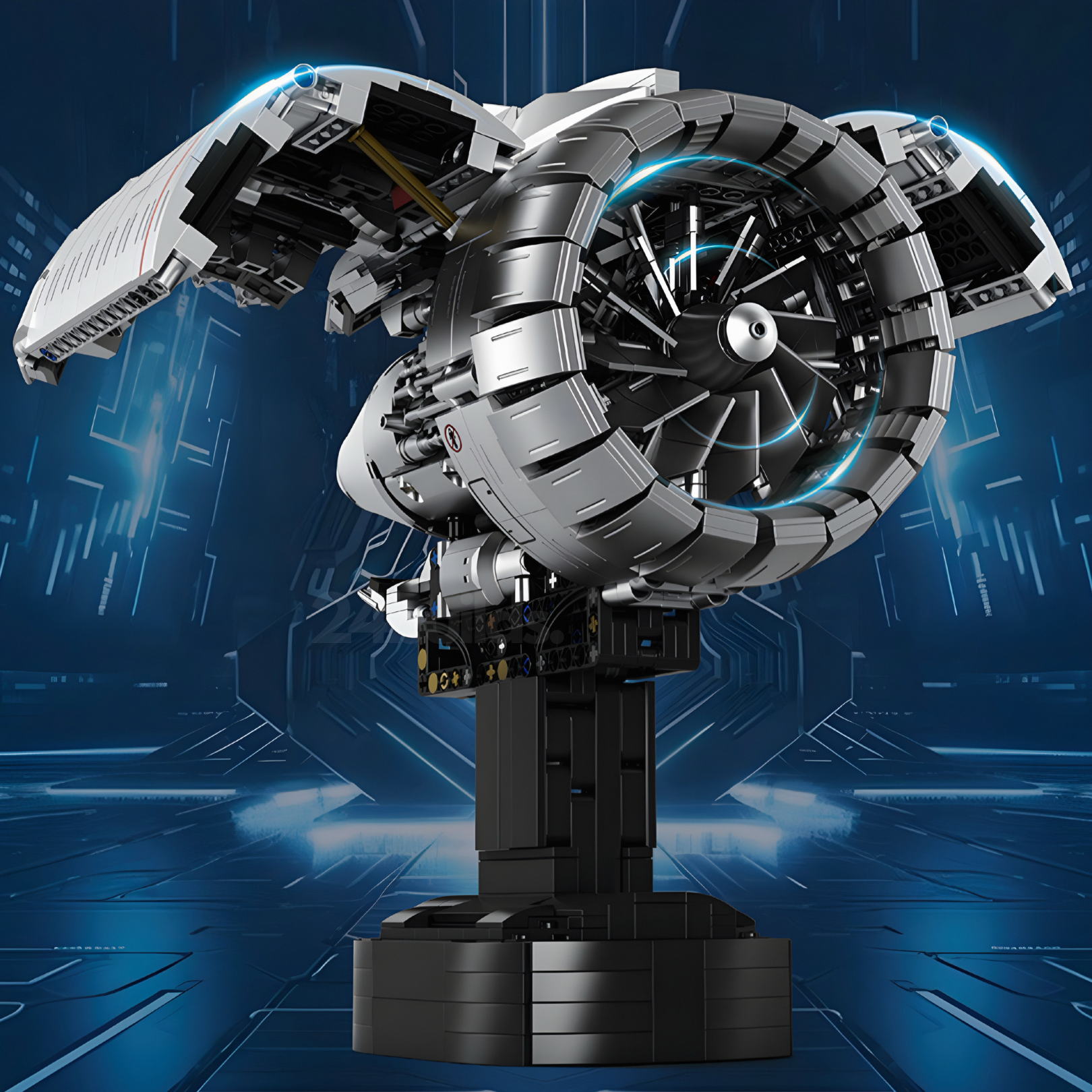 1786-Piece Aircraft Jet Turbine Model