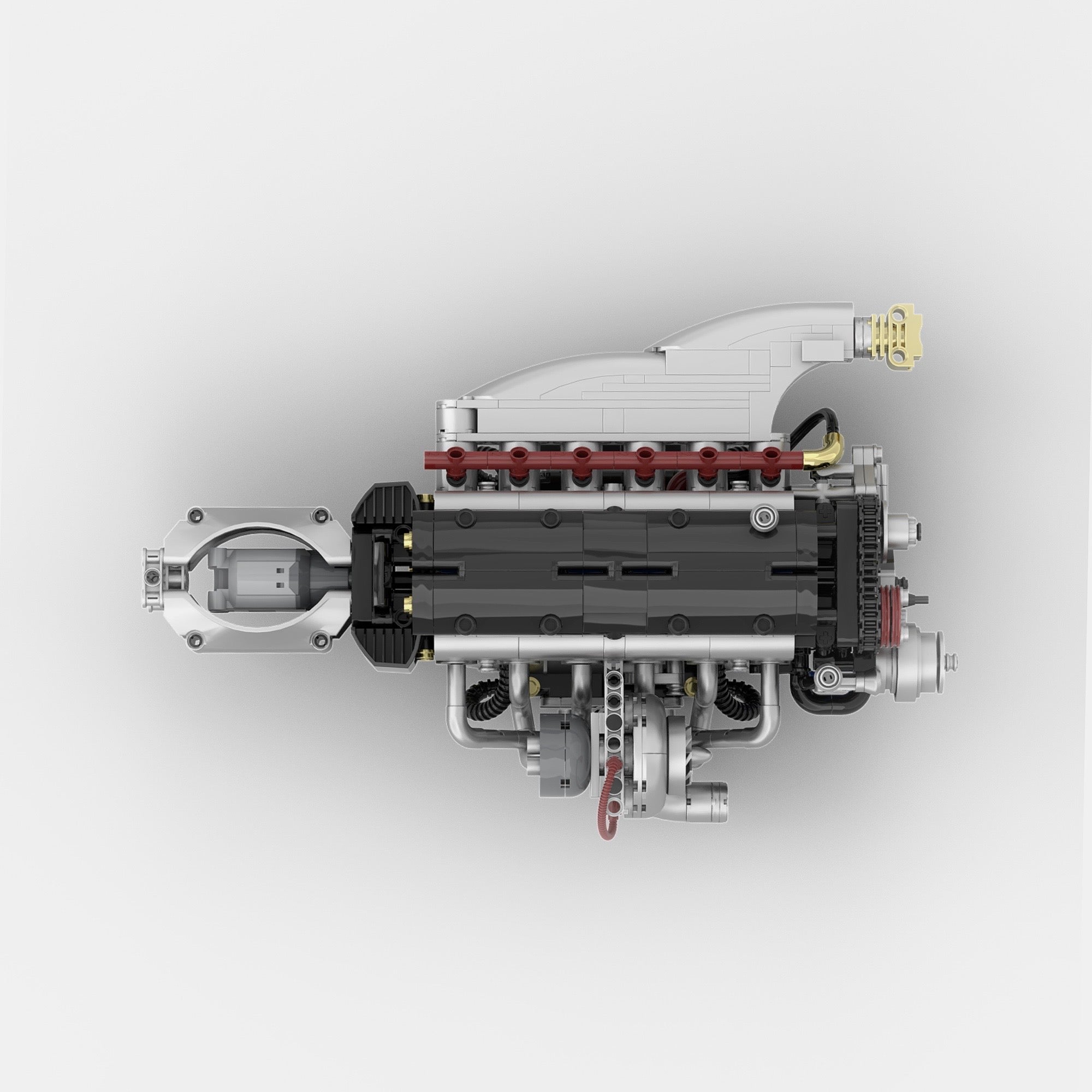 Motorized 2JZ Engine Model | 1078 Pieces