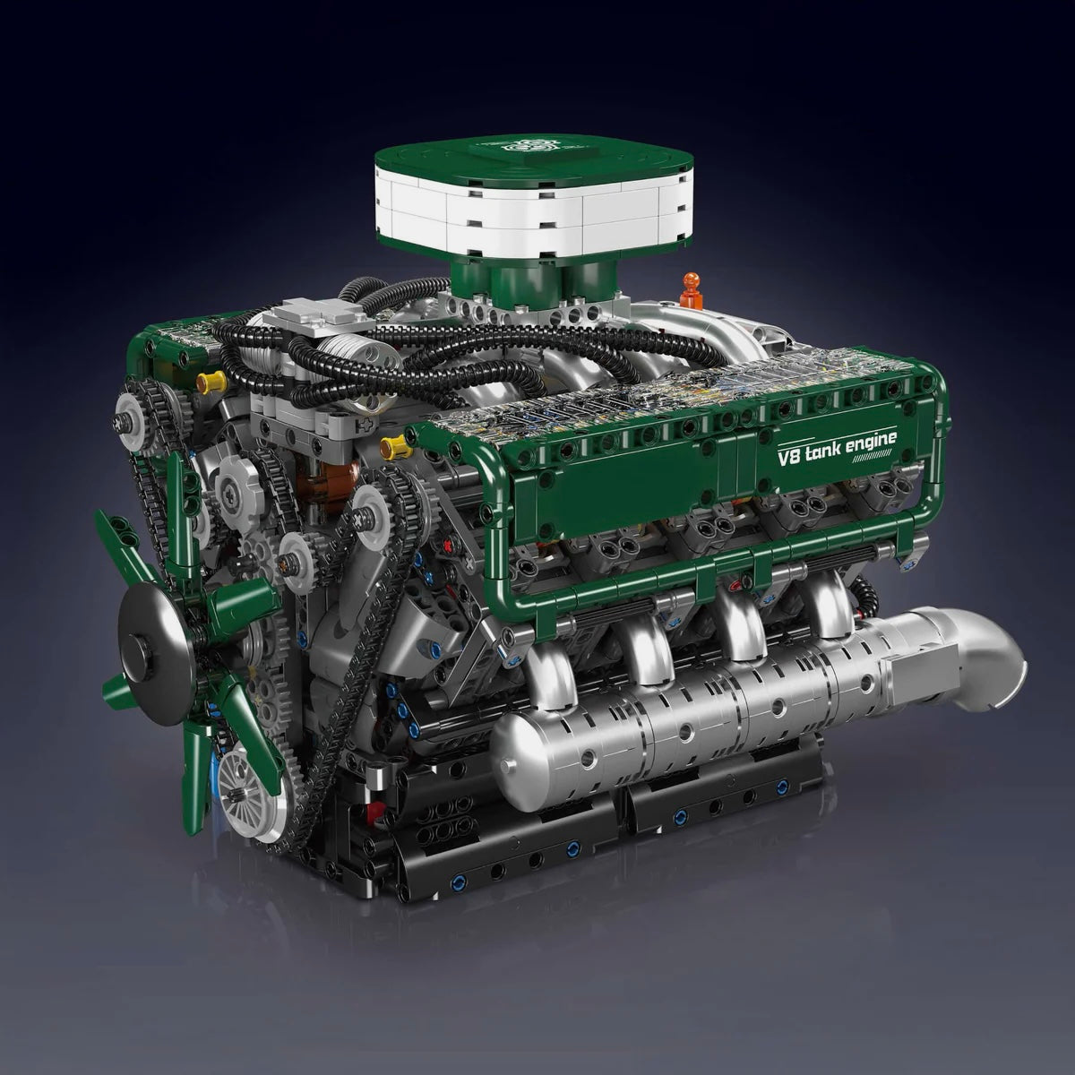 Motorized V8 Tank Engine Model Kit | 2250 Pieces