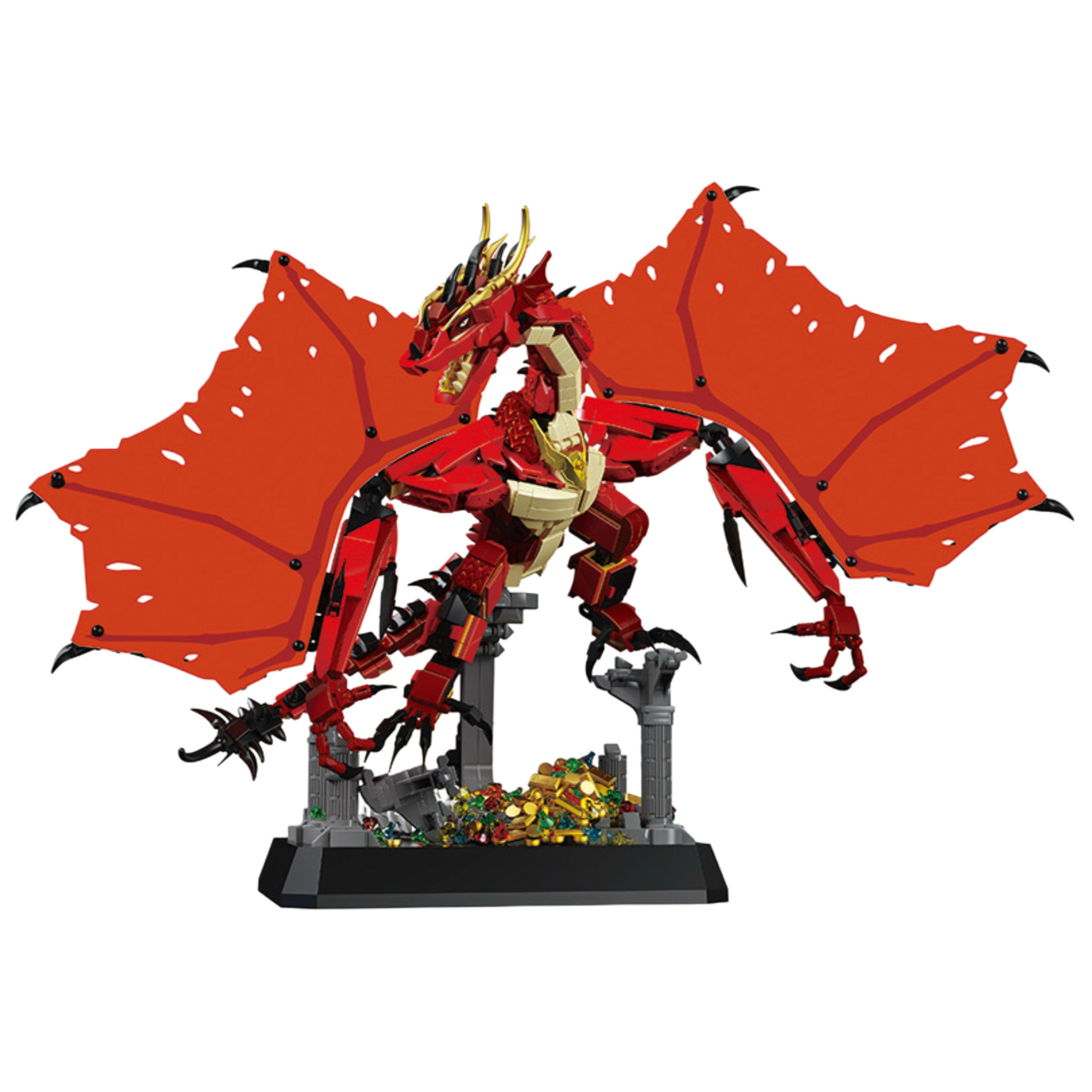 Ignite the Skies: Inferno Dragon Set - 1738 Pieces