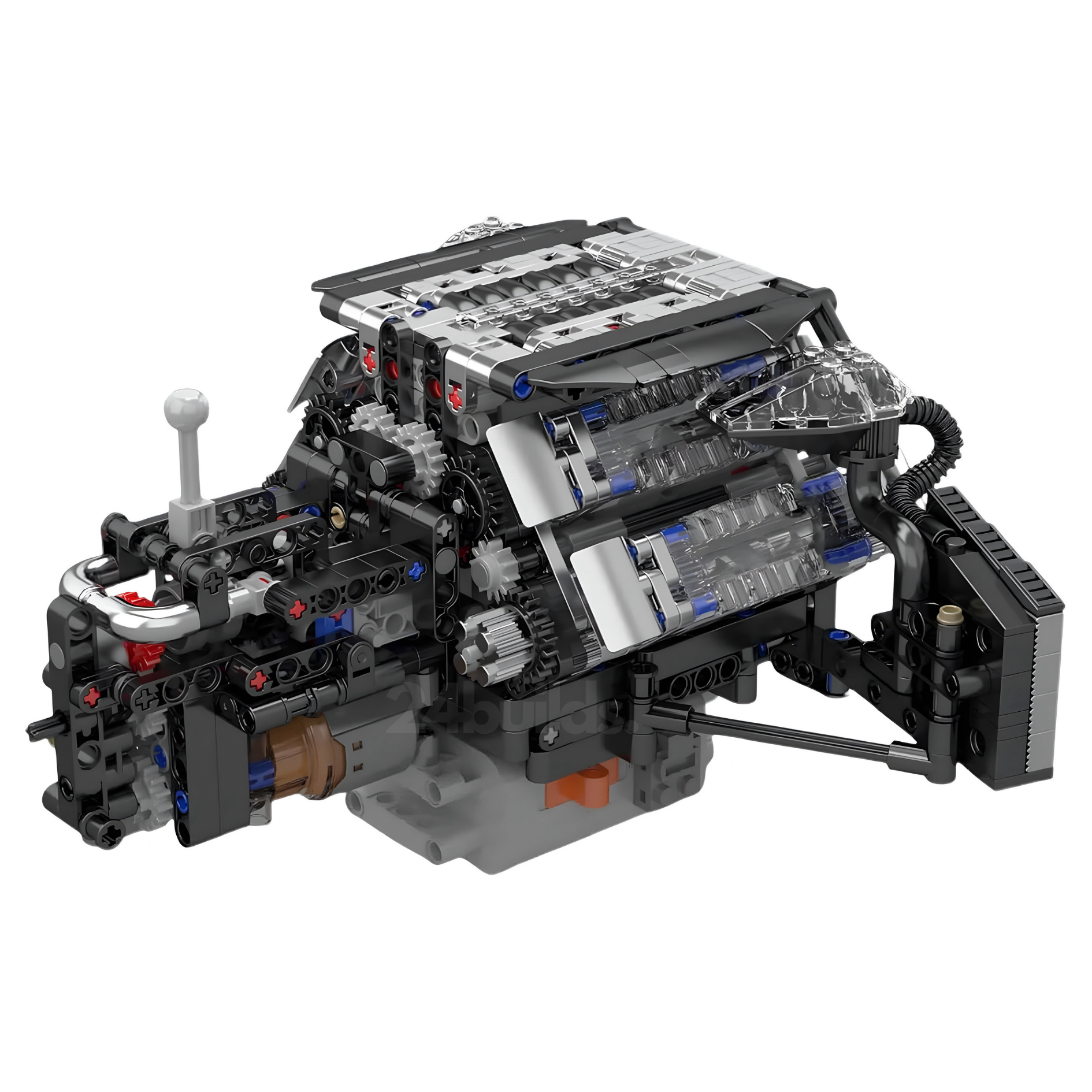 872-Piece Twin Turbo W12 German Engine Model