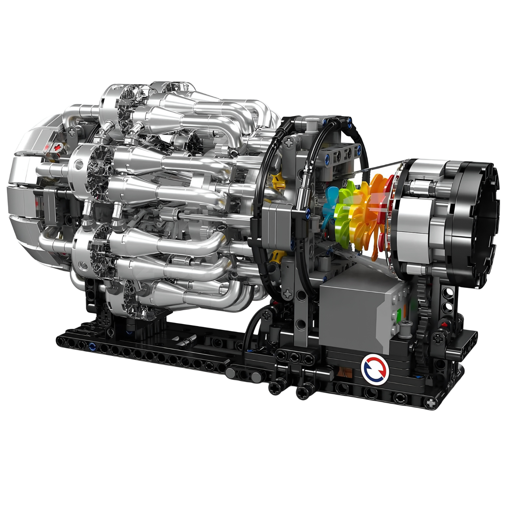 1214-Piece Motorized Turbojet Engine Kit