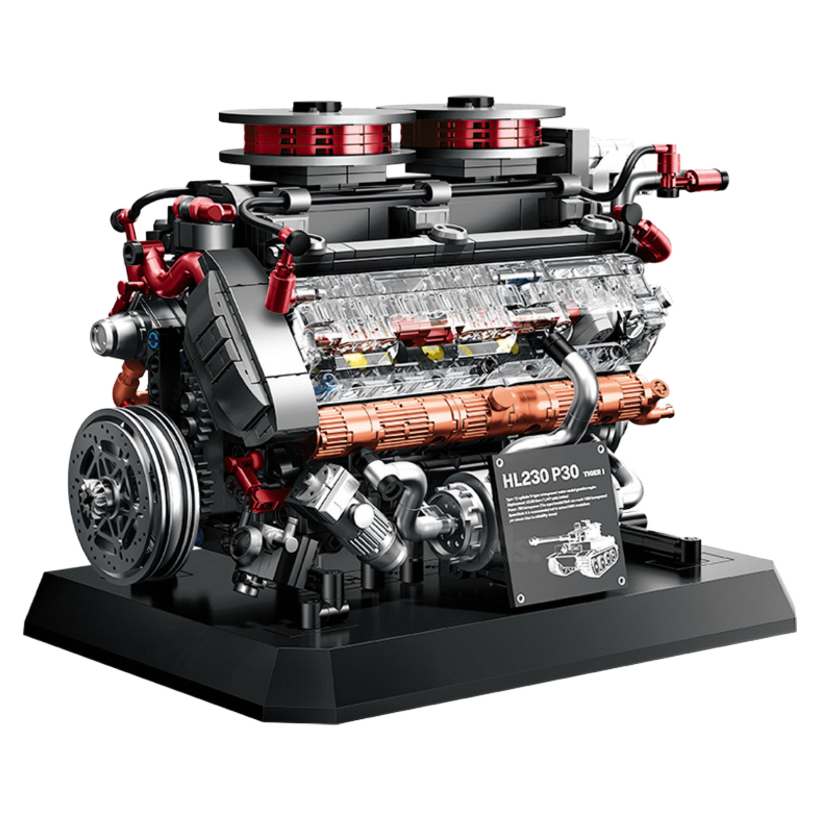 V12 Heavy Tank Engine Model Kit | 1238 Pieces