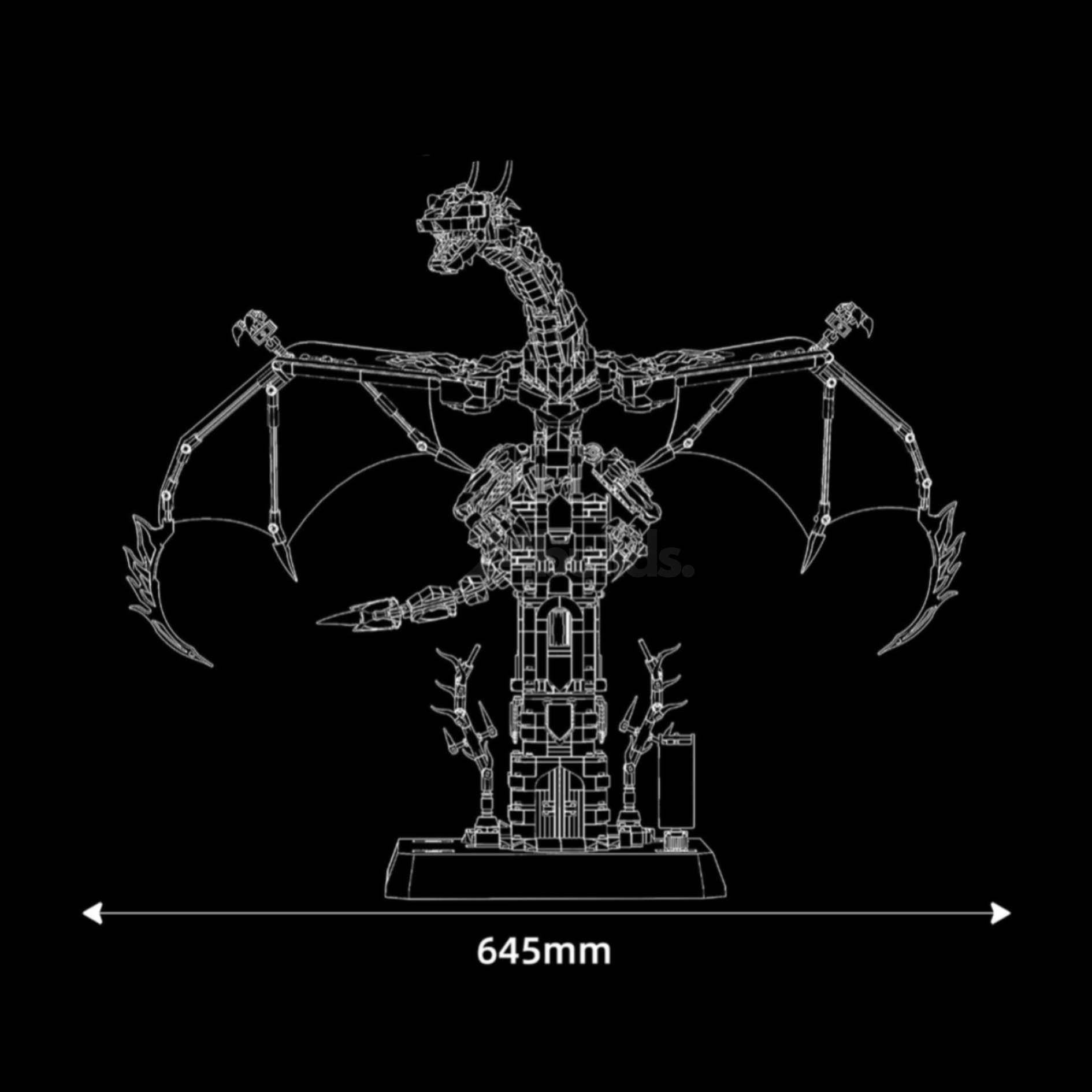 Azure Dragon - MOC Building Kit - 1788 Pcs