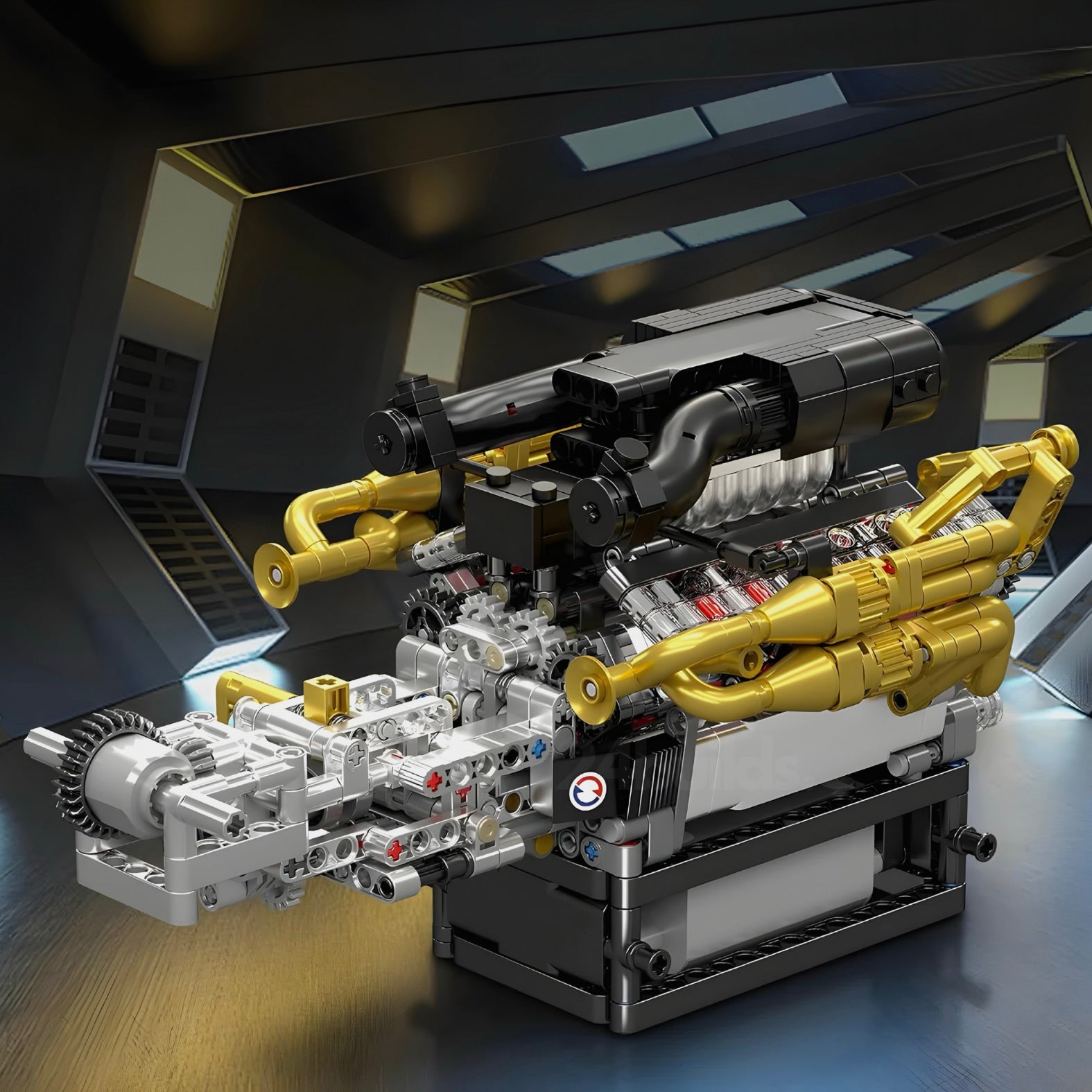 Naturally Aspirated V12 British Engine - MOC Building Kit - 976 Pcs