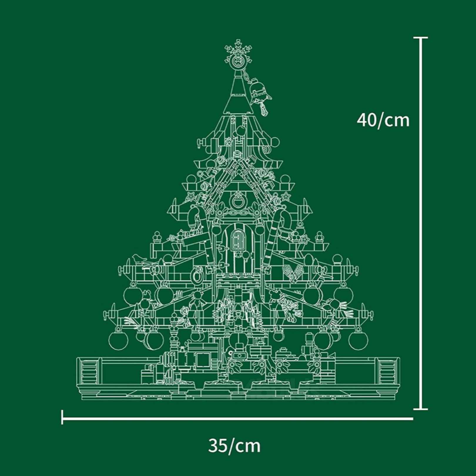 Limited Edition Christmas Tree Rollercoaster | 2102pcs