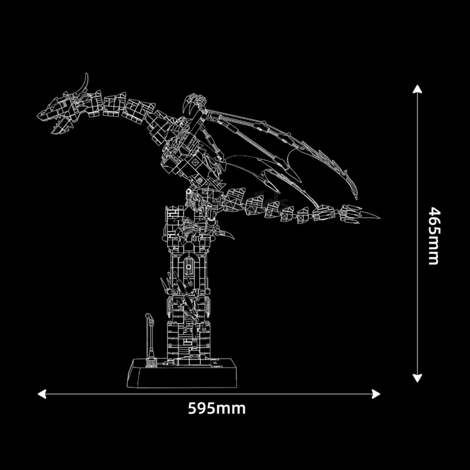 Azure Dragon - MOC Building Kit - 1788 Pcs