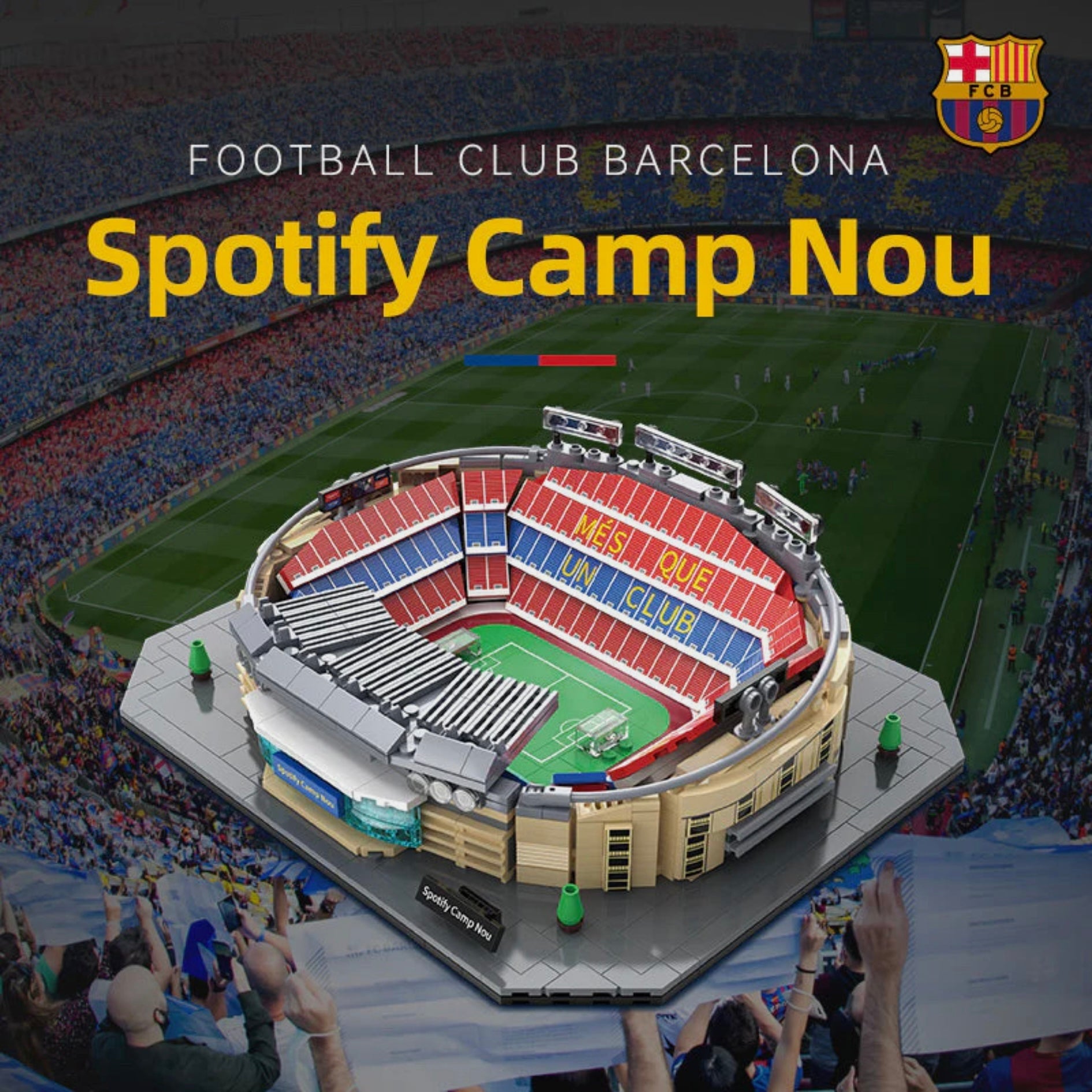 FC Barcelona Spotify Camp Nou - MOC Building Kit - 728 Pcs