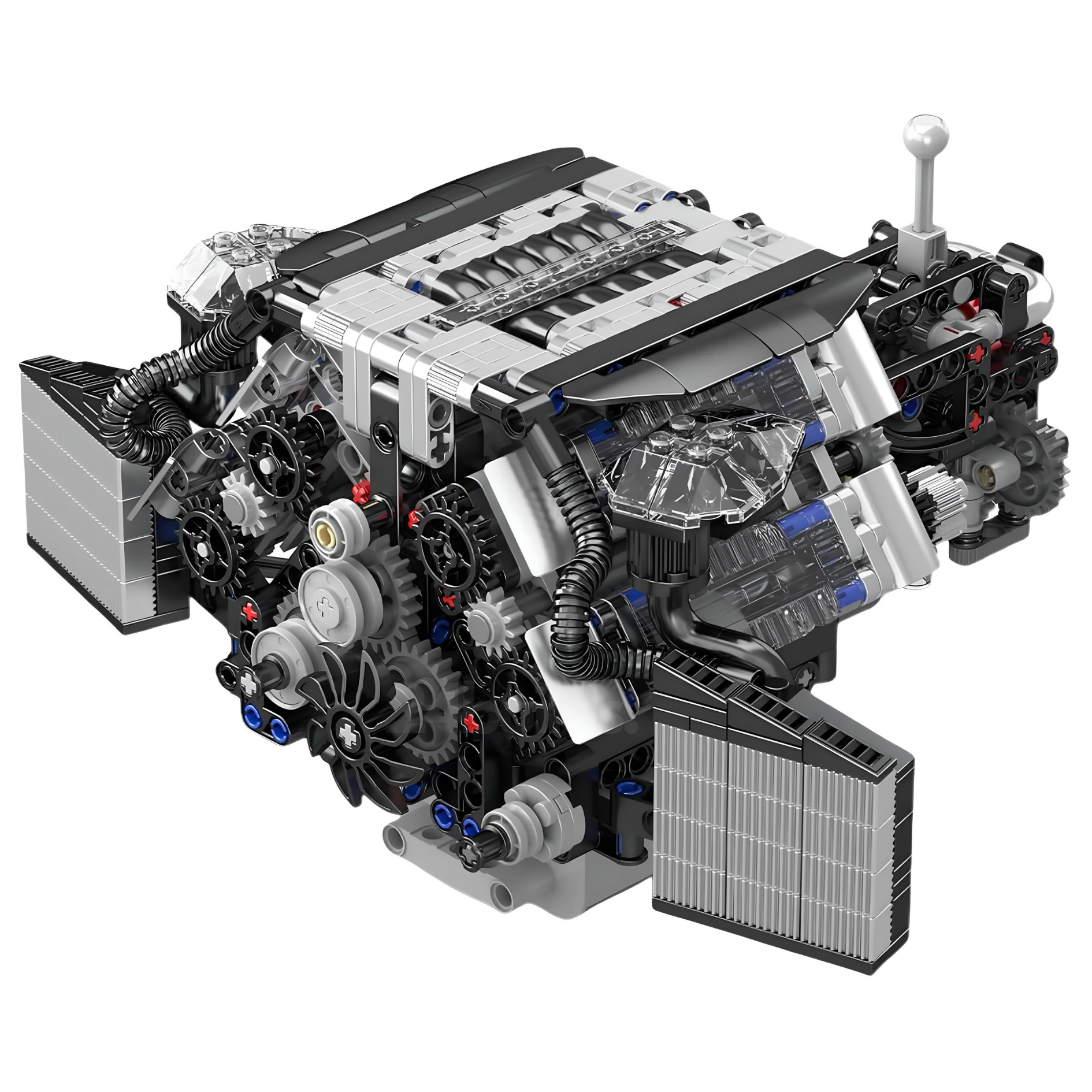 872-Piece Twin Turbo W12 German Engine Model