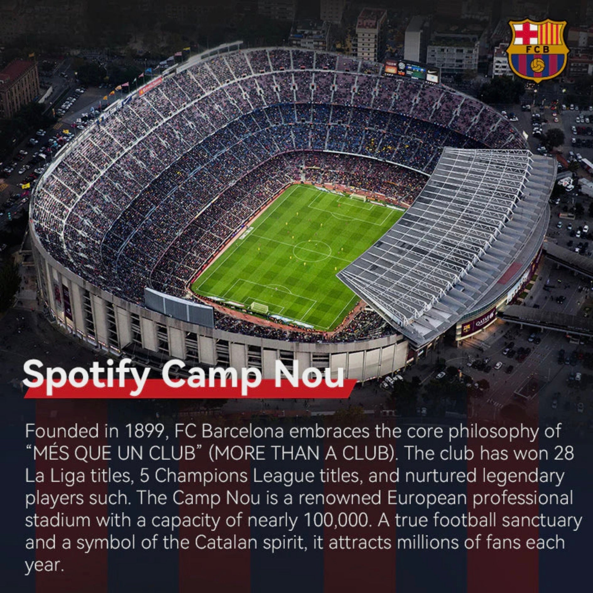 FC Barcelona Spotify Camp Nou - MOC Building Kit - 728 Pcs