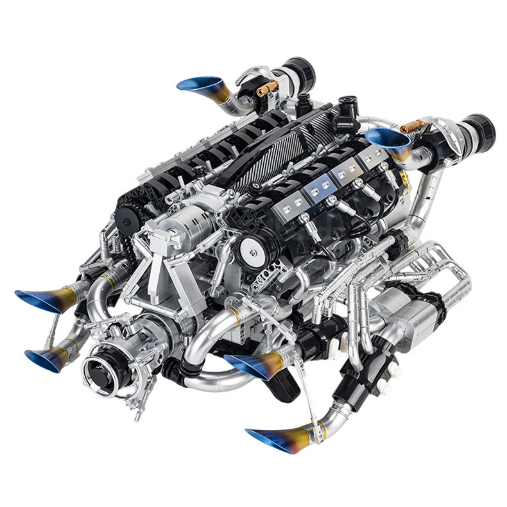 Burnt Blue V8 Performance Engine Model - 2774 Pieces