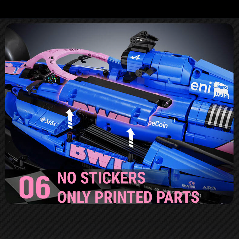 BWT Alpine Formula One Team Car Model - 2172 Pieces