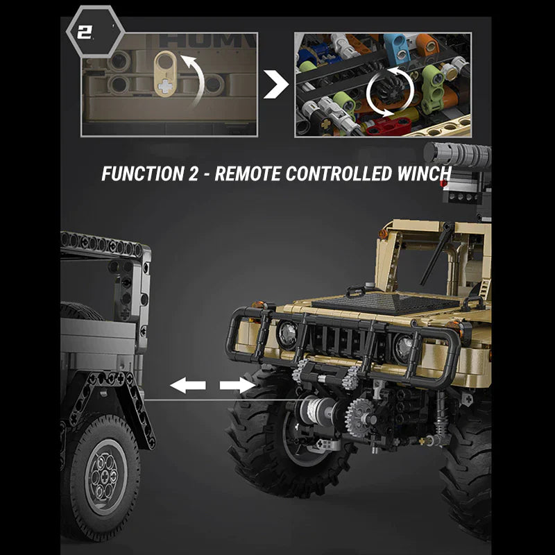 3934-Piece Remote-Controlled Humvee