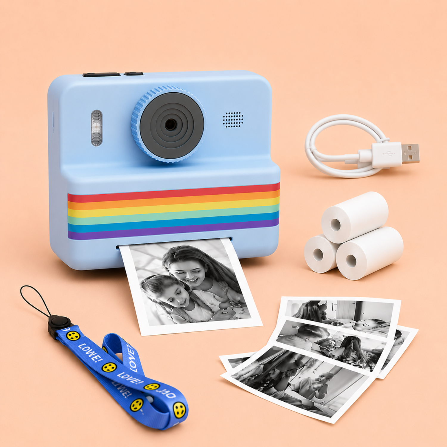Kids Instant Print Camera with HD Video & Thermal Printer