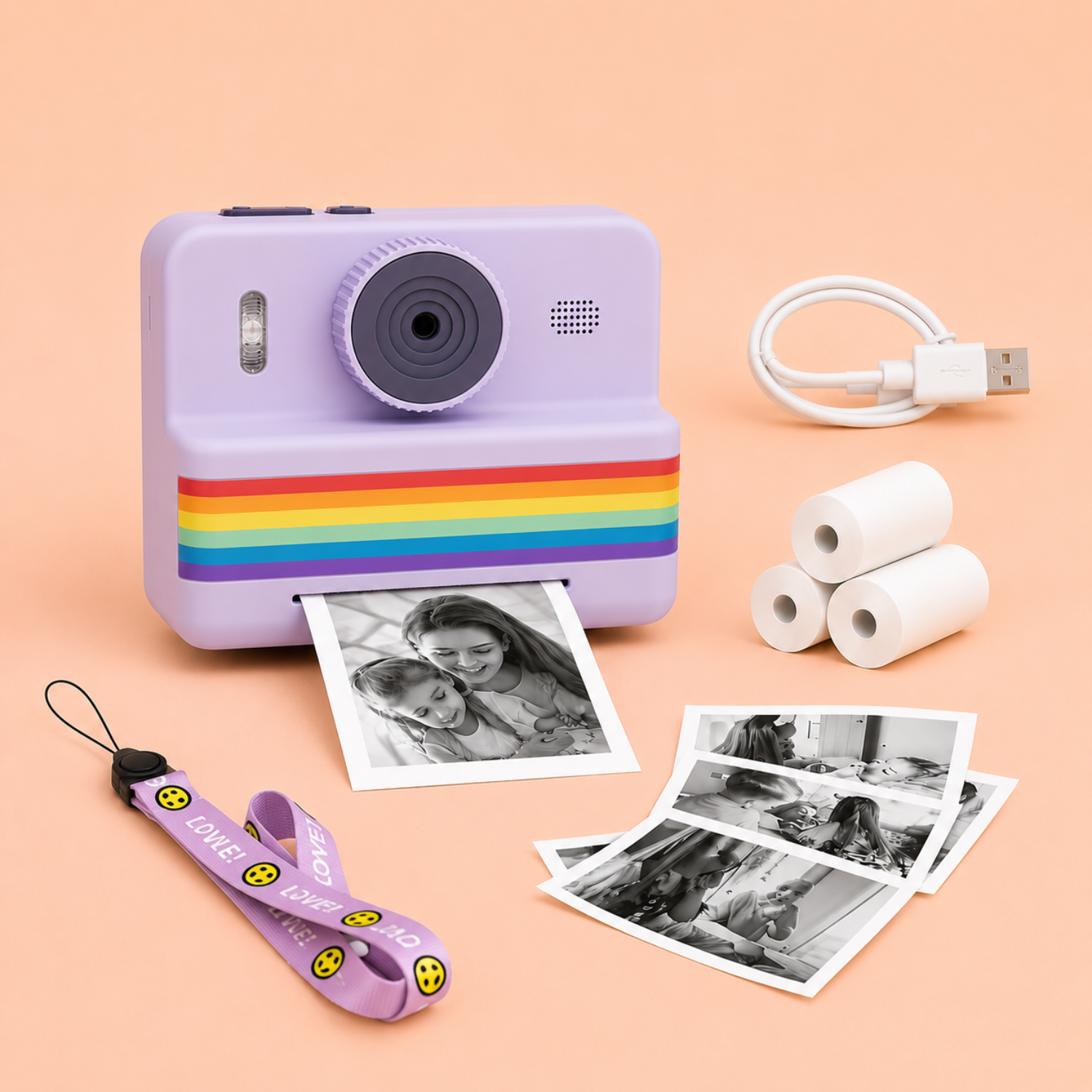 Kids Instant Print Camera with HD Video & Thermal Printer