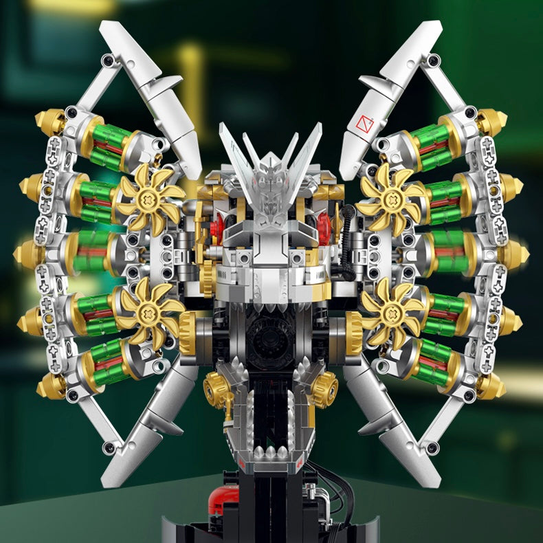 Cyber DinoMecha Head Building Set | 954 Pieces
