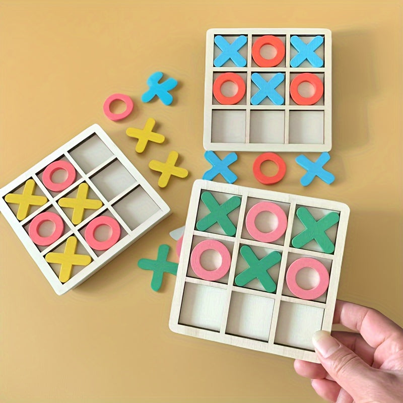 Wooden Tic Tac Toe – Classic Travel Game for Kids & Adults