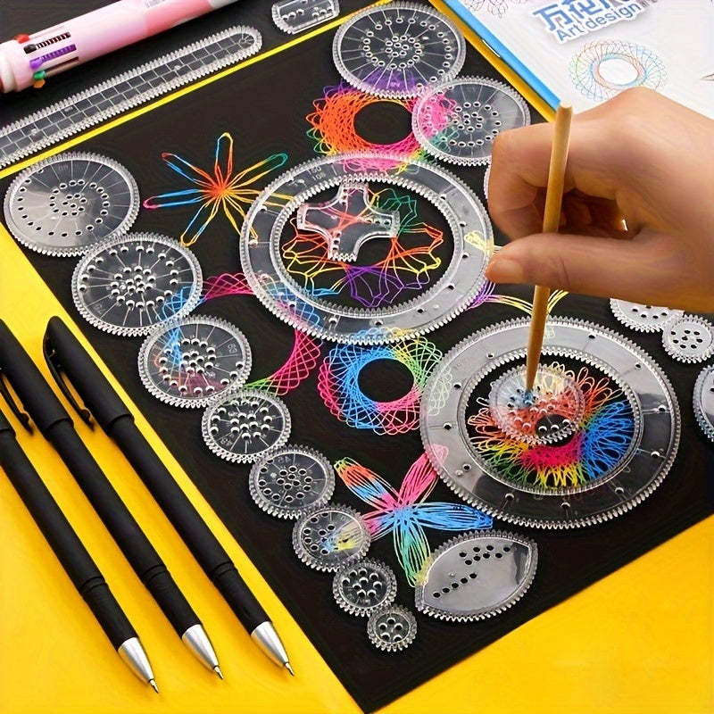 Unleash Wonder & Creativity with the Educational Kaleidoscope and Magic Ruler Set – 22-Piece Gift Set for Kids