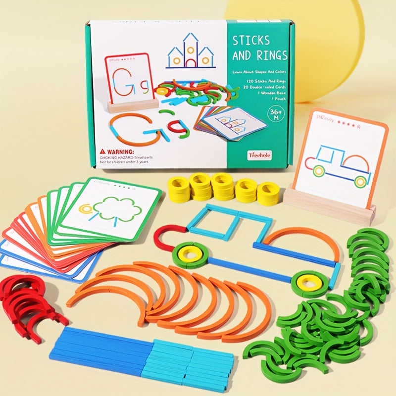 Creative Sticks Educational Toy – Fine Motor Skill & Shape Recognition Game for Toddlers and Preschool Kids