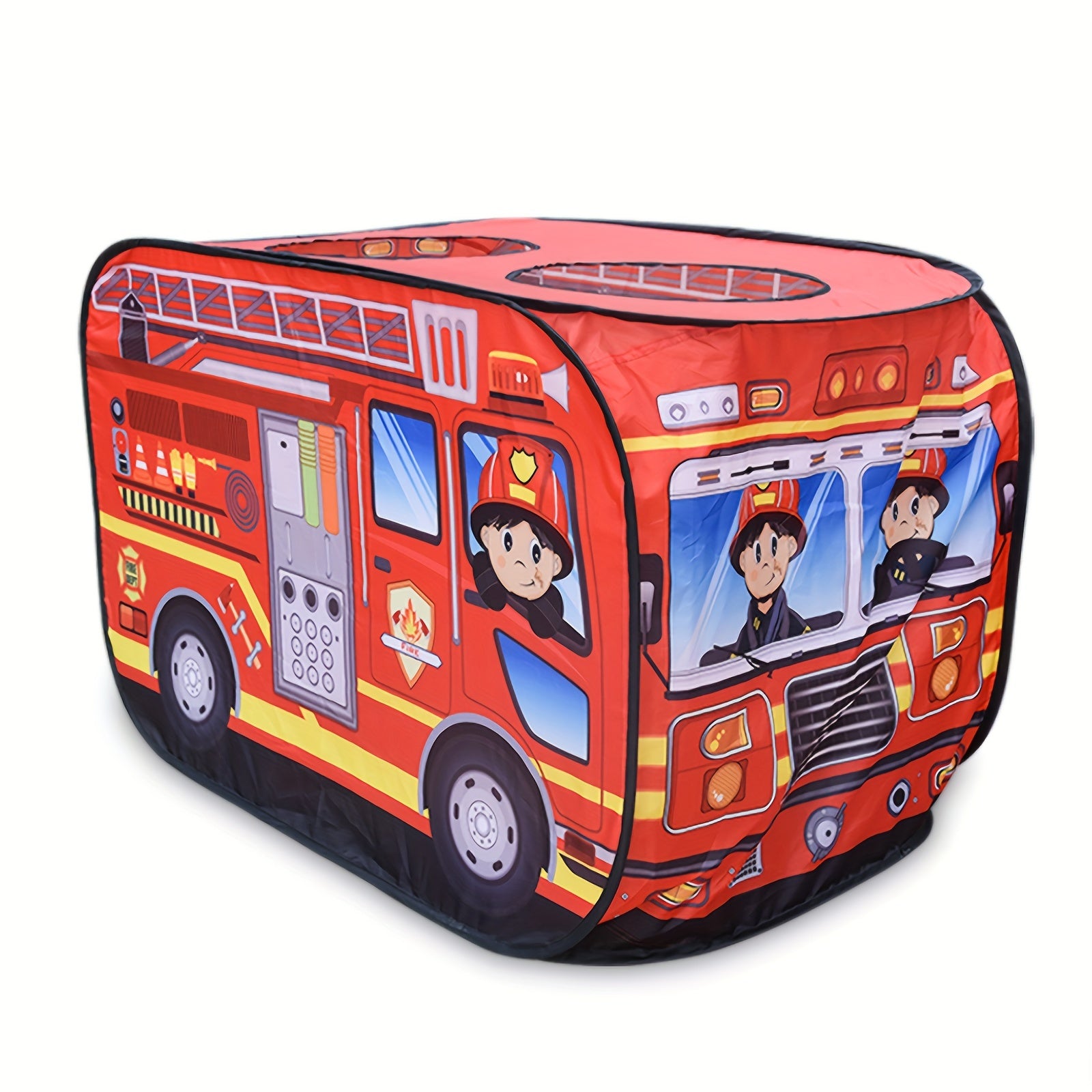 Fire Truck Car Tent for Kids – Foldable Indoor & Outdoor Playhouse with Sunroof