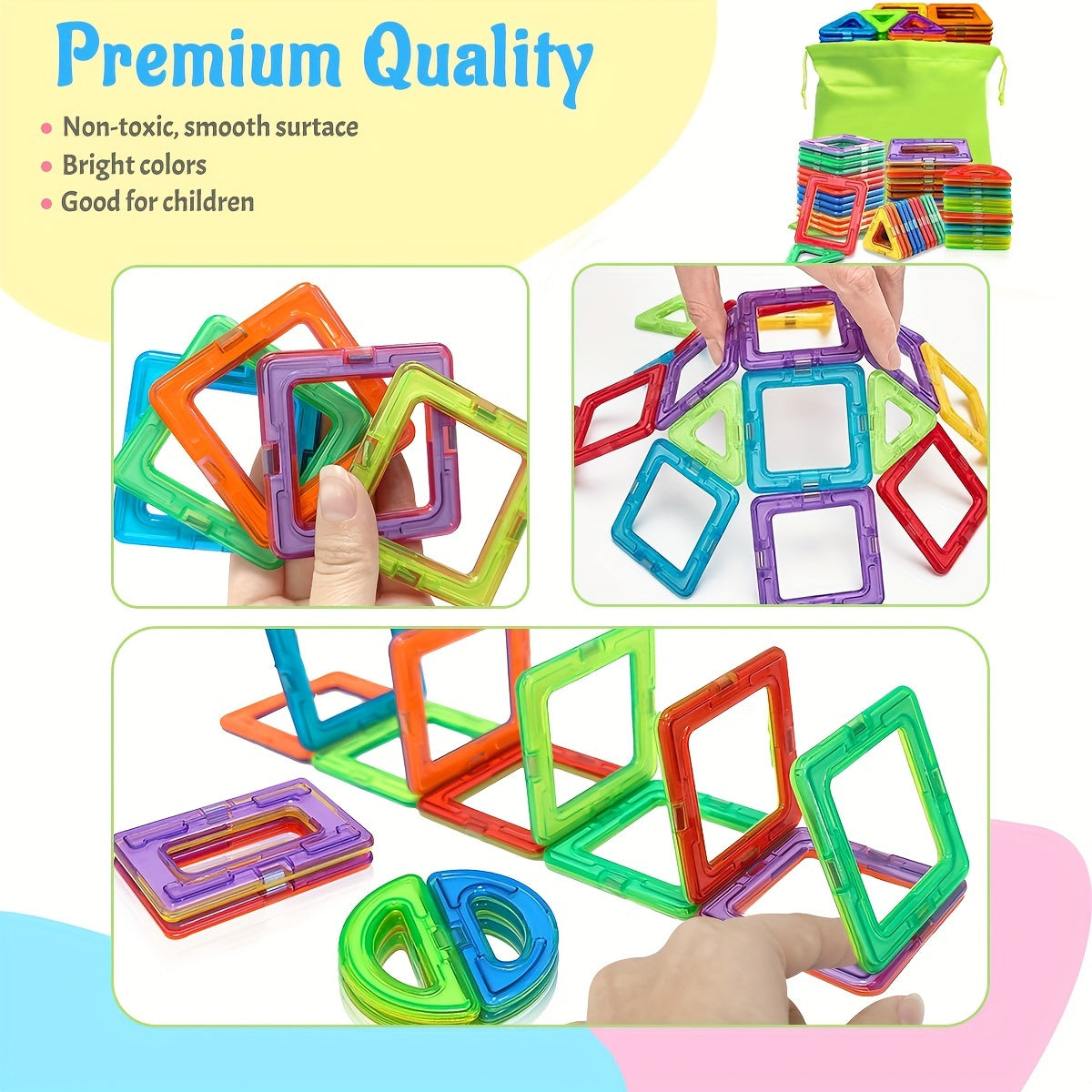Magnetic Building Blocks – STEM Construction Toy for Kids