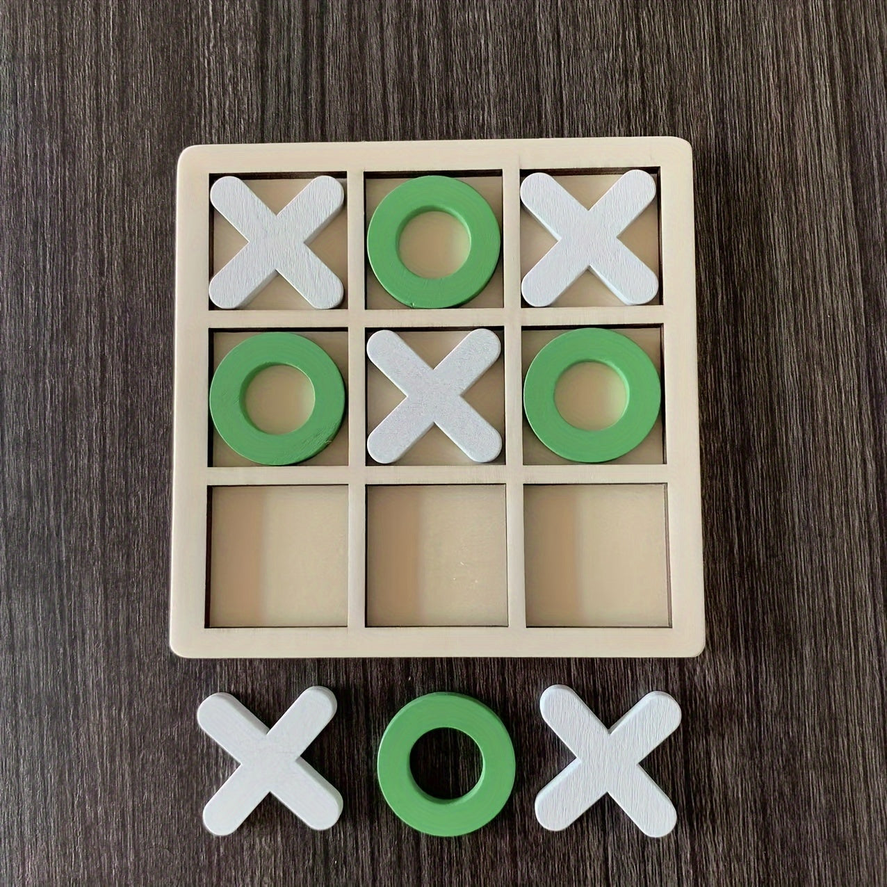 Wooden Tic Tac Toe – Classic Travel Game for Kids & Adults