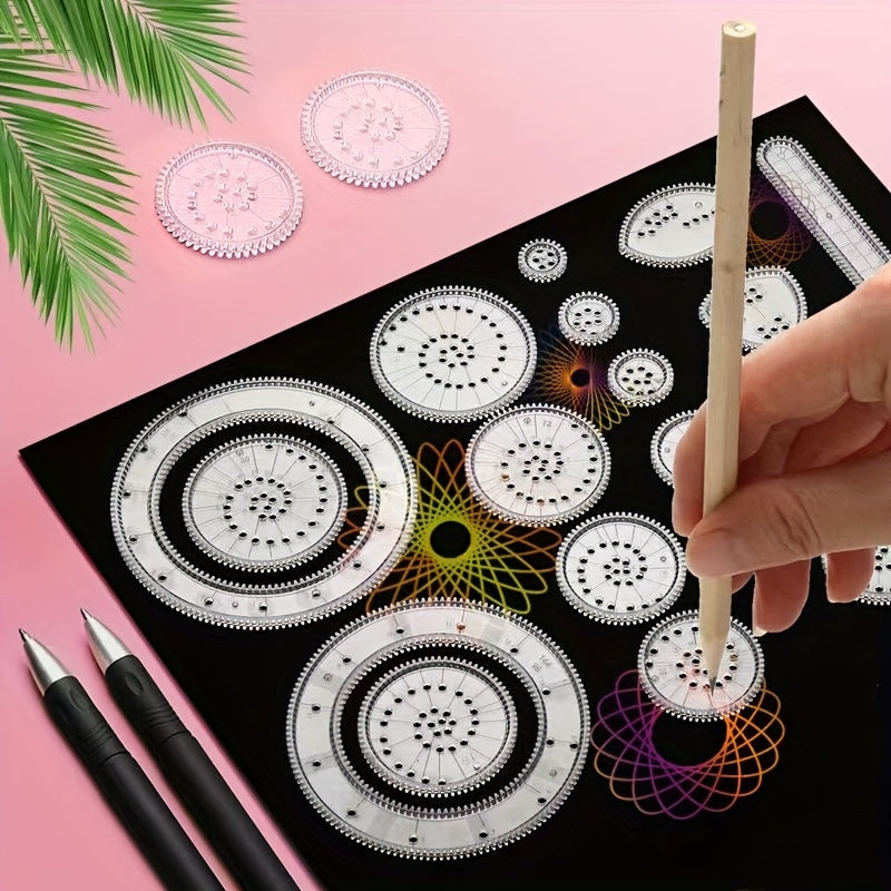Unleash Wonder & Creativity with the Educational Kaleidoscope and Magic Ruler Set – 22-Piece Gift Set for Kids