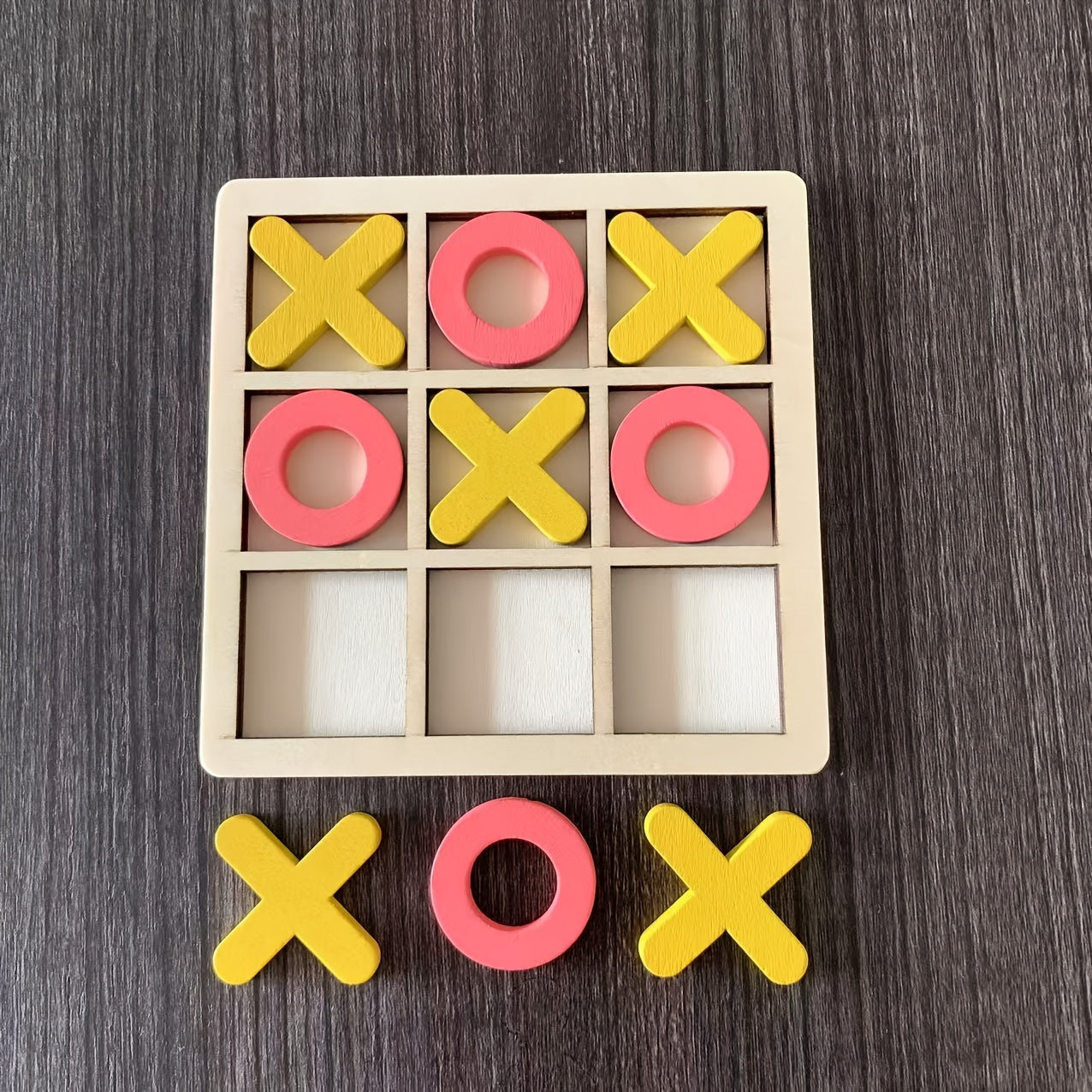 Wooden Tic Tac Toe – Classic Travel Game for Kids & Adults