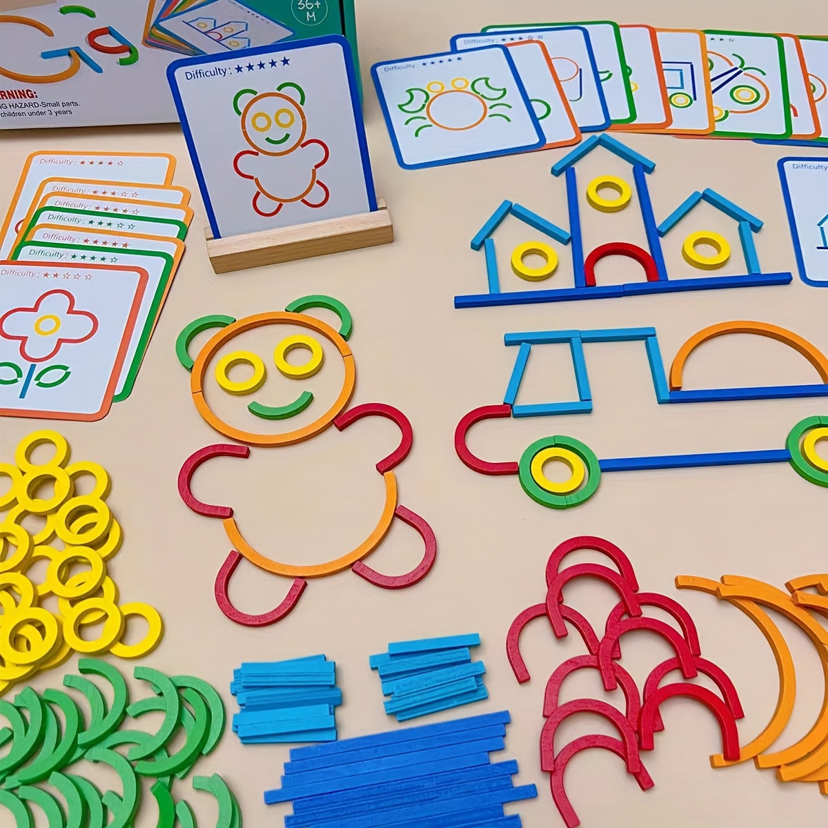 Creative Sticks Educational Toy – Fine Motor Skill & Shape Recognition Game for Toddlers and Preschool Kids