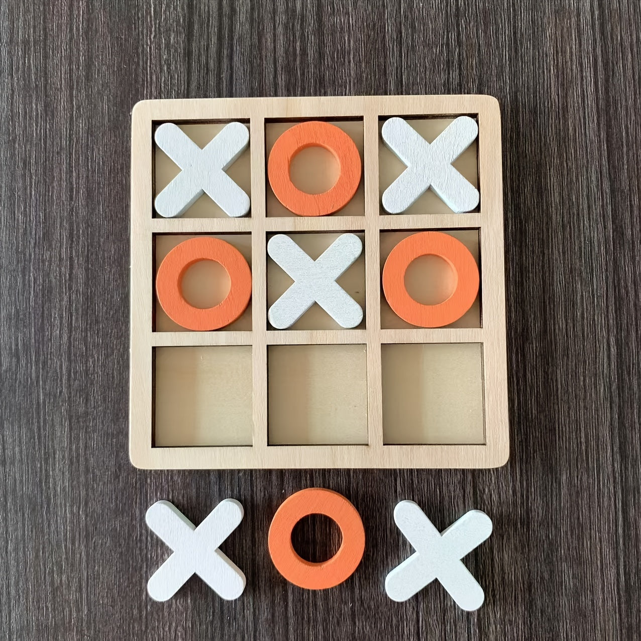 Wooden Tic Tac Toe – Classic Travel Game for Kids & Adults