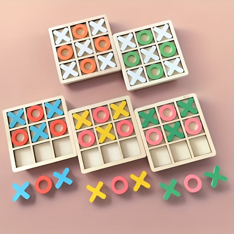 Wooden Tic Tac Toe – Classic Travel Game for Kids & Adults