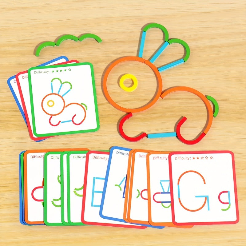 Creative Sticks Educational Toy – Fine Motor Skill & Shape Recognition Game for Toddlers and Preschool Kids