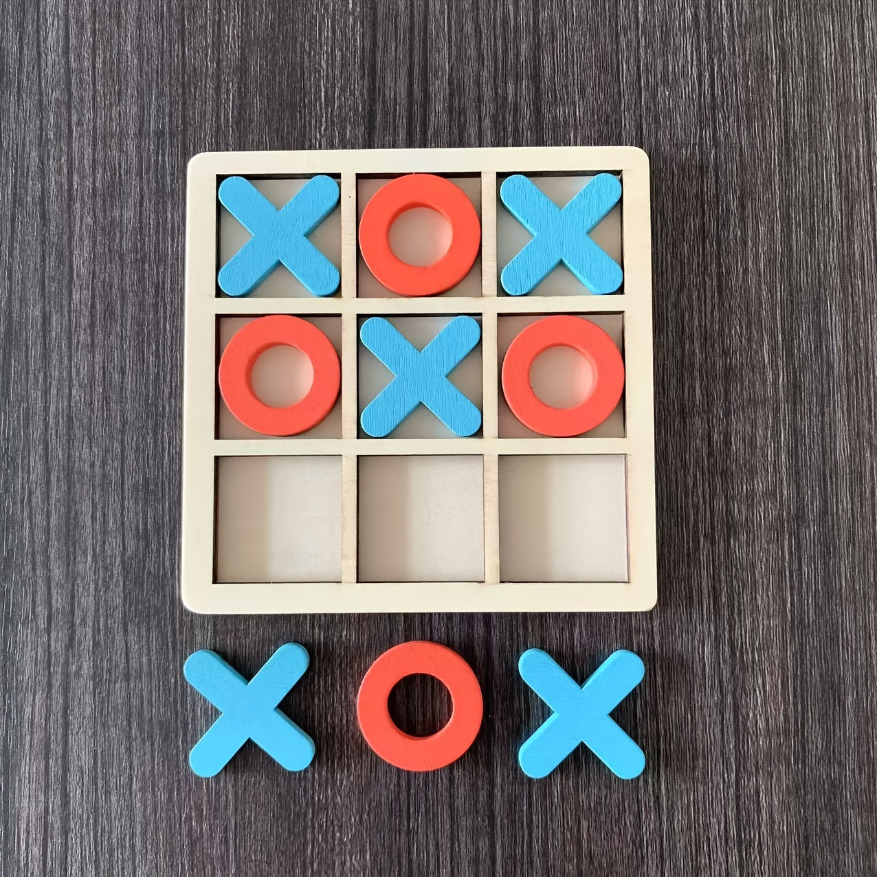 Wooden Tic Tac Toe – Classic Travel Game for Kids & Adults