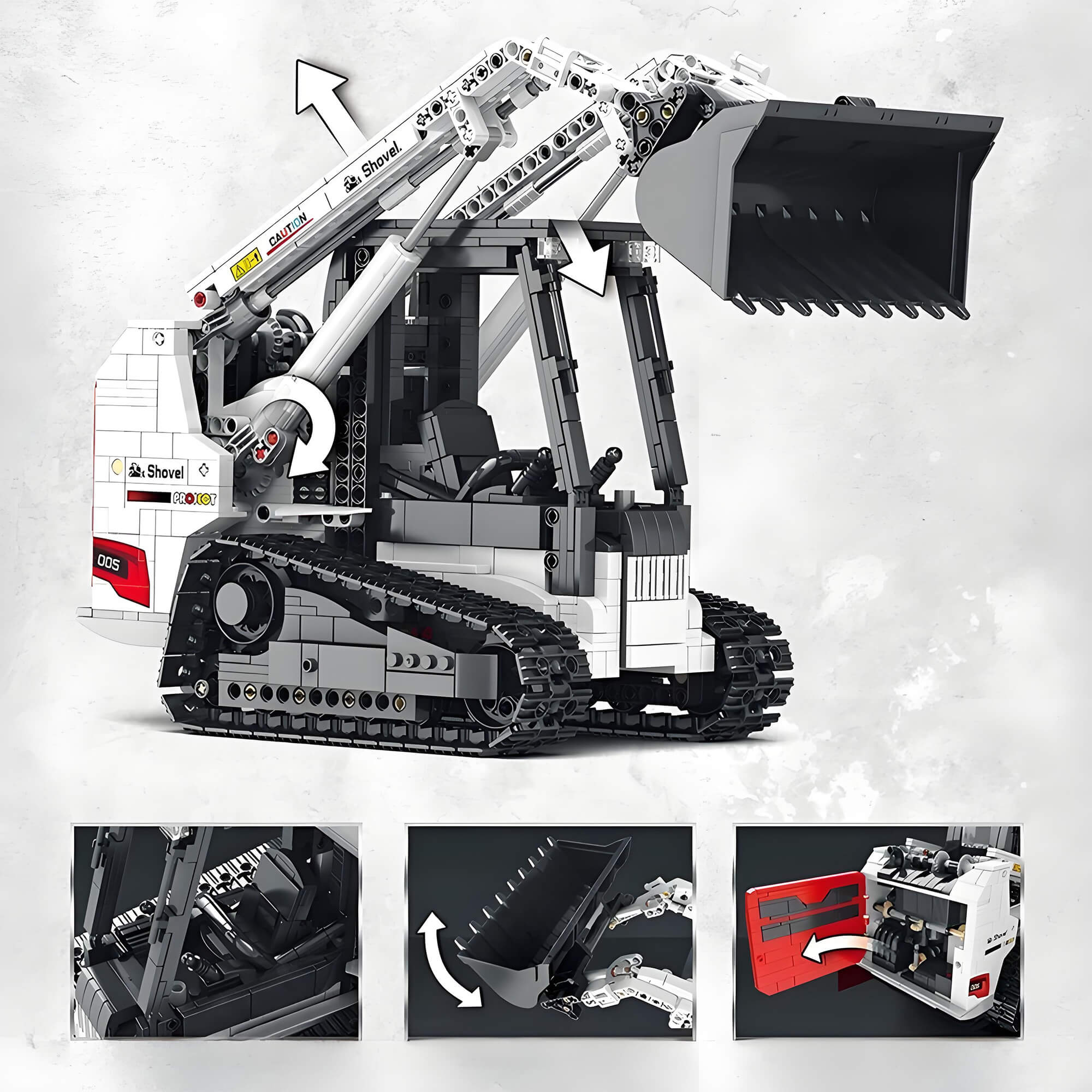 1365-Piece Remote-Controlled Track Loader
